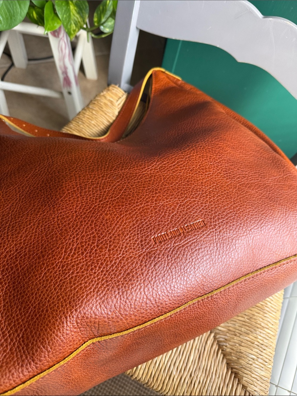 Portland leather Pebbled Leather Aspen oversized bag purse in Sienna Hobo boho - Picture 13 of 16